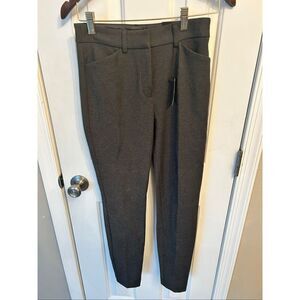 Express skinny high-rise grey machine washable work pants stretchy size 0 R NWT